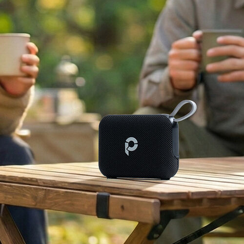 Bluetoothスピーカー（防水・IPX7・ポータブル・ワイヤレス・6W・アウトドア・お風呂・重低音・最大24時間再生・microSD対応・ダークグレー）