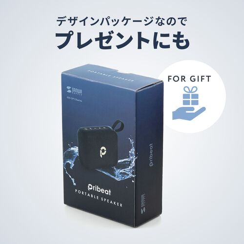 Bluetoothスピーカー（防水・IPX7・ポータブル・ワイヤレス・6W・アウトドア・お風呂・重低音・最大24時間再生・microSD対応・ダークグレー）