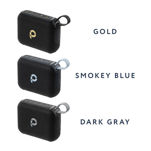 Bluetoothスピーカー（防水・IPX7・ポータブル・ワイヤレス・6W・アウトドア・お風呂・重低音・最大24時間再生・microSD対応・ダークグレー）