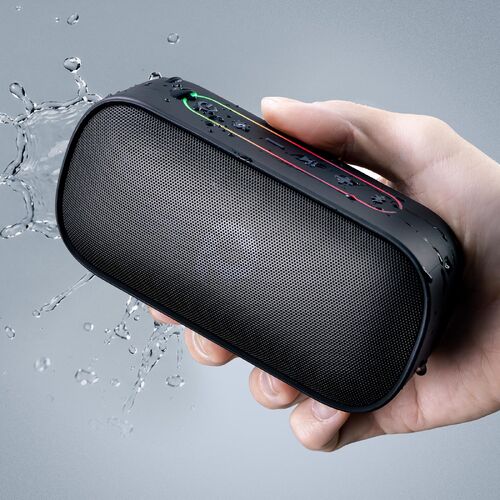 Bluetoothスピーカー（防水・IPX7・コンパクト・8W・AUX・USBメモリ・microSDカード再生対応・ポータブルスピーカー）