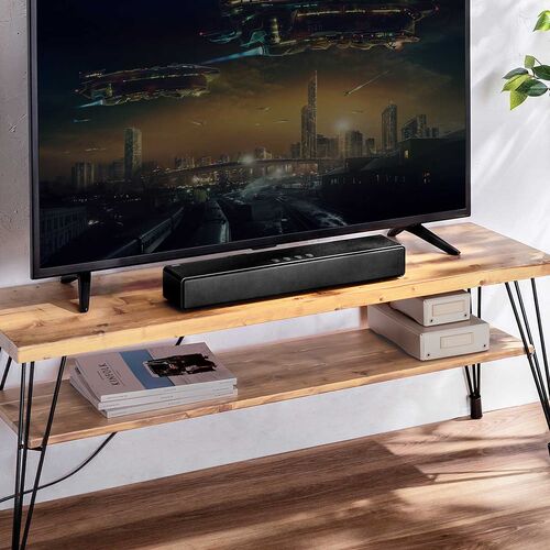 サウンドバー（テレビ用・コンパクト・ARC対応・HDMI接続・リモコン付・スリムスピーカー・Bluetooth・光デジタル・有線）