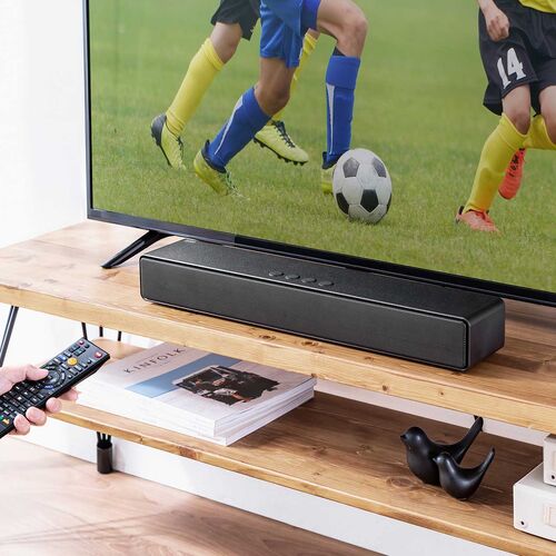 サウンドバー（テレビ用・コンパクト・ARC対応・HDMI接続・リモコン付・スリムスピーカー・Bluetooth・光デジタル・有線）
