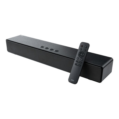 サウンドバー（テレビ用・コンパクト・ARC対応・HDMI接続・リモコン付・スリムスピーカー・Bluetooth・光デジタル・有線）