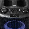 イベントスピーカー（拡声器・マイク2本・ポータブルPAスピーカー・120W・ワイヤレスマイク・バッテリー・AC電源・キャスター搭載・講演・イベント・LED搭載）