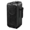 イベントスピーカー（拡声器・マイク2本・ポータブルPAスピーカー・120W・ワイヤレスマイク・バッテリー・AC電源・キャスター搭載・講演・イベント・LED搭載）