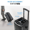 イベントスピーカー（拡声器・マイク2本・ポータブルPAスピーカー・120W・ワイヤレスマイク・バッテリー・AC電源・キャスター搭載・講演・イベント・LED搭載）