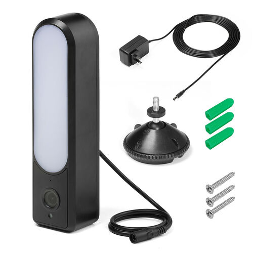 防犯カメラ（ネットワークカメラ・屋外・家庭用・ワイヤレス・IP65・センサーライト人感センサー・LED付・Wi-Fi・防犯・ペット・見守り・夜間撮影・動体検知・microSD録画）