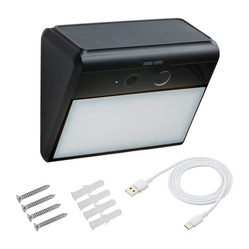 防犯カメラ（屋外・ソーラー センサーライト・ワイヤレス・スマホ連動・防水防塵IP65・人感センサー・LED・録画・双方向通話・バッテリー内蔵・600ルーメン）