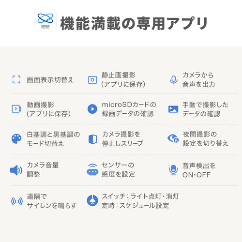 防犯カメラ（屋外・ソーラー センサーライト・ワイヤレス・スマホ連動・防水防塵IP65・人感センサー・LED・録画・双方向通話・バッテリー内蔵・600ルーメン）