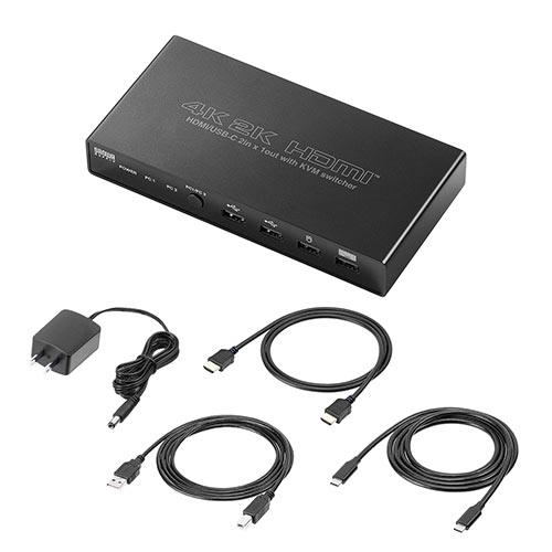 パソコン切替器 （ドッキングステーション・2台切替・USB Type-C・HDMI・USB PD・USBキーボード・USBマウス・テレワーク）