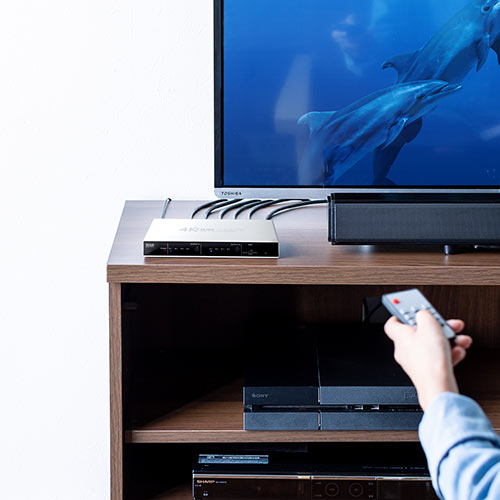 HDMI切替分配器 マトリックス 4入力2出力 4K 60Hz HDR HDCP2.2 光デジタル リモコン付き PS5対応