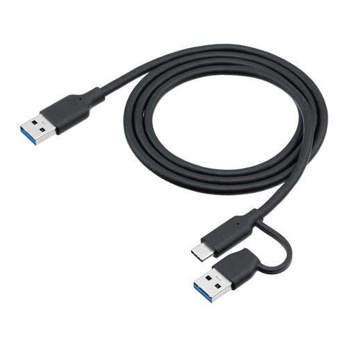 USB切替器（2系統4ポート・USB A/Type C対応・ケーブル付属・5Gbps）