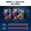 HDMI切替器（3入力1出力・HDMIスイッチ・リモコン操作対応・4K/60Hz・HDR対応・テレビ・モニター・ゲーム機・映像機器用）