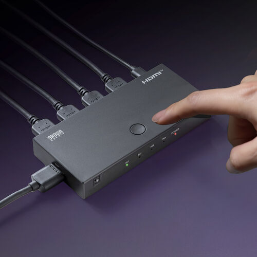 HDMI切替器（4入力1出力・リモコン操作対応・4K/60Hz・HDR対応・HDMIセレクター・テレビ・モニター・ゲーム機・パソコン用）