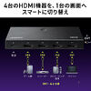 HDMI切替器（4入力1出力・リモコン操作対応・4K/60Hz・HDR対応・HDMIセレクター・テレビ・モニター・ゲーム機・パソコン用）