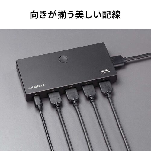 HDMI切替器（4入力1出力・リモコン操作対応・4K/60Hz・HDR対応・HDMIセレクター・テレビ・モニター・ゲーム機・パソコン用）