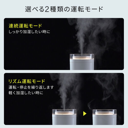 加湿器（卓上・超音波式・大容量・500ml・10時間連続運転・USB