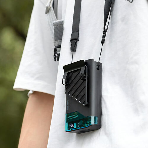 ベルトファン｜腰掛け・首かけ・卓上対応・USB充電・小型・強力