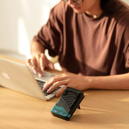 ベルトファン｜腰掛け・首かけ・卓上対応・USB充電・小型・強力