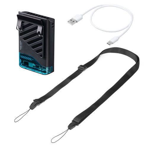 ベルトファン｜腰掛け・首かけ・卓上対応・USB充電・小型・強力