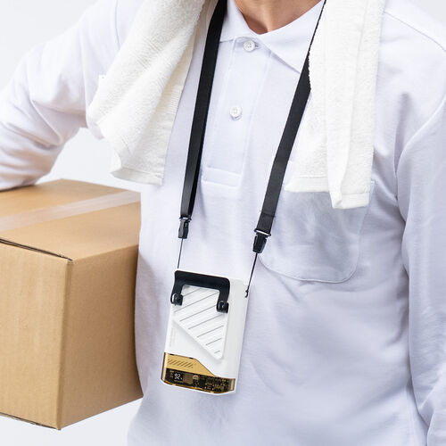 ベルトファン｜腰掛け・首かけ・卓上対応・USB充電・小型・強力