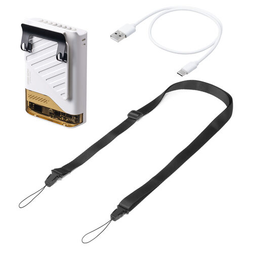 ベルトファン｜腰掛け・首かけ・卓上対応・USB充電・小型・強力