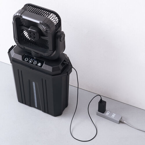 ミストファン 扇風機 10L 自動首振り コードレス USB Type-C 充電式 20000mAh キャンプ 現場 強力送風 リモコン ブラック