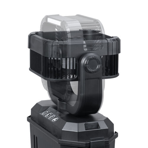 ミストファン 扇風機 10L 自動首振り コードレス USB Type-C 充電式 20000mAh キャンプ 現場 強力送風 リモコン ブラック