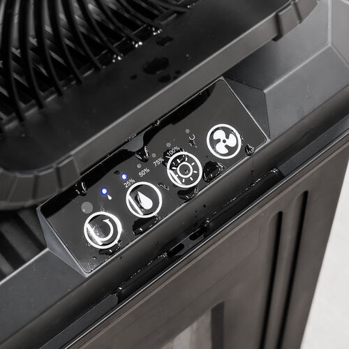 ミストファン 扇風機 10L 自動首振り コードレス USB Type-C 充電式 20000mAh キャンプ 現場 強力送風 リモコン ブラック