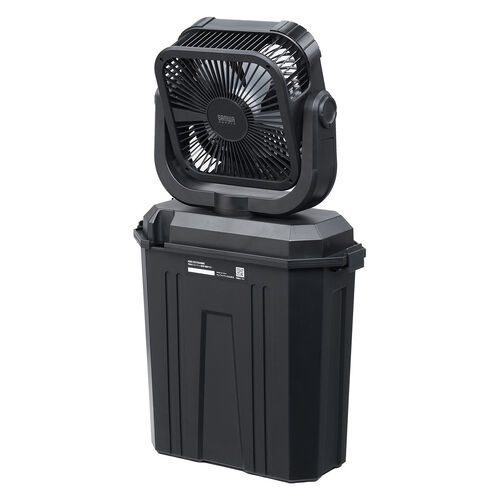 ミストファン 扇風機 10L 自動首振り コードレス USB Type-C 充電式 20000mAh キャンプ 現場 強力送風 リモコン ブラック