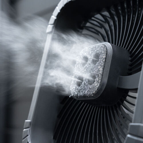 ミストファン 扇風機 10L 自動首振り コードレス USB Type-C 充電式 20000mAh キャンプ 現場 強力送風 リモコン ブラック