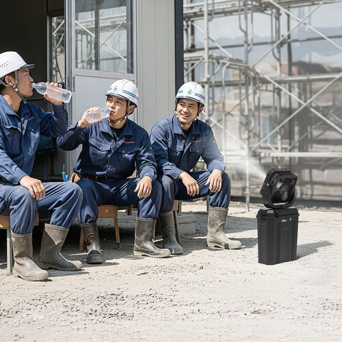 ミストファン 扇風機 10L 自動首振り コードレス USB Type-C 充電式 20000mAh キャンプ 現場 強力送風 リモコン ブラック