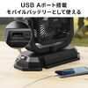 ミストファン 扇風機 10L 自動首振り コードレス USB Type-C 充電式 20000mAh キャンプ 現場 強力送風 リモコン ブラック