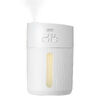 加湿器（卓上・超音波式・上部給水・バッテリー式・USB充電・400ml・水漏れ防止・タイマー付き・静音・小型・LEDライト・オフィス・寝室・上から給水・ホワイト）