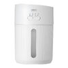 加湿器（卓上・超音波式・上部給水・バッテリー式・USB充電・400ml・水漏れ防止・タイマー付き・静音・小型・LEDライト・オフィス・寝室・上から給水・ホワイト）