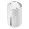 加湿器（卓上・超音波式・上部給水・バッテリー式・USB充電・400ml・水漏れ防止・タイマー付き・静音・小型・LEDライト・オフィス・寝室・上から給水・ホワイト）