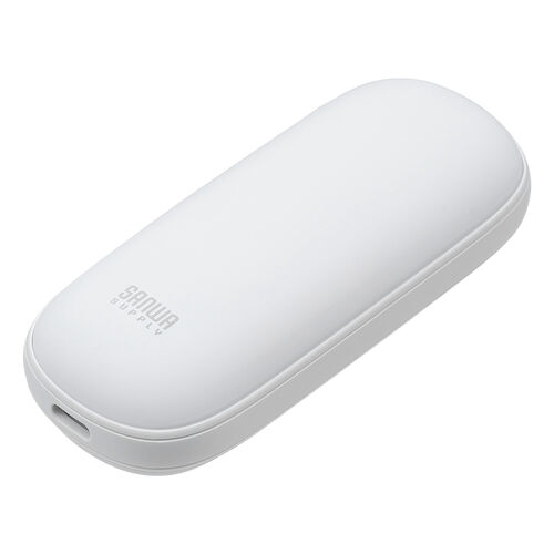 充電式カイロ（安全設計・ハンドウォーマー・3段階温度調整・USB-C充電・急速発熱・電気カイロ・最大5.5時間連続発熱・コンパクト・小型・ホワイト）