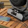 ミストファン（ノズル噴射式・扇風機・8L・自動首振り・コードレス・USB Type-C・充電式・キャスター付・キャンプ・現場・強力送風・リモコン・ブラック）