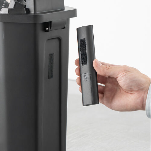 ミストファン（ノズル噴射式・扇風機・8L・自動首振り・コードレス・USB Type-C・充電式・キャスター付・キャンプ・現場・強力送風・リモコン・ブラック）