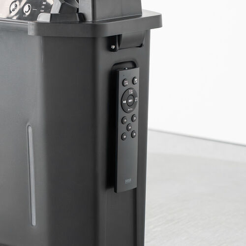ミストファン（ノズル噴射式・扇風機・8L・自動首振り・コードレス・USB Type-C・充電式・キャスター付・キャンプ・現場・強力送風・リモコン・ブラック）