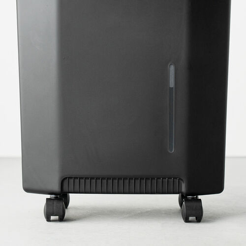 ミストファン（ノズル噴射式・扇風機・8L・自動首振り・コードレス・USB Type-C・充電式・キャスター付・キャンプ・現場・強力送風・リモコン・ブラック）