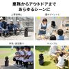 ミストファン（ノズル噴射式・扇風機・8L・自動首振り・コードレス・USB Type-C・充電式・キャスター付・キャンプ・現場・強力送風・リモコン・ブラック）