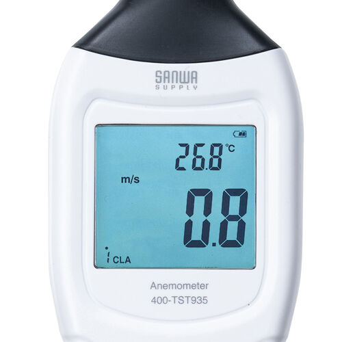 デジタル風速計（セパレート式風速センサー・気温測定・デジタル表示・バックライト機能・三脚取付け可能・9V電池式・収納ケース付・ドローン）