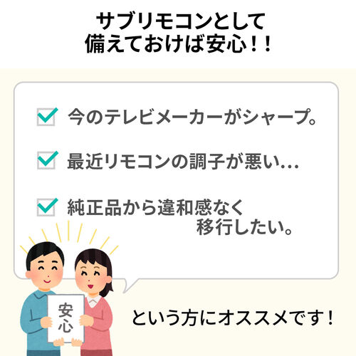 リモコン（テレビリモコン・TVリモコン・シャープ専用・ 汎用テレビリモコン・60ボタン・おすすめ） TVSH