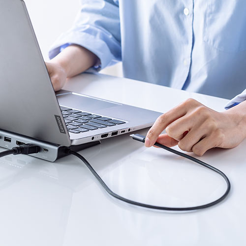 ドッキングステーション（USBハブ・Type-C・PD100W・HDMI・DisplayPort・VGA・2画面出力・有線LAN・カードリーダー）VGA017 サンワサプライ