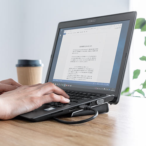 ドッキングステーション（USBハブ・Type-C・PD100W・HDMI・DisplayPort・VGA・2画面出力・有線LAN・カードリーダー）VGA017 サンワサプライ