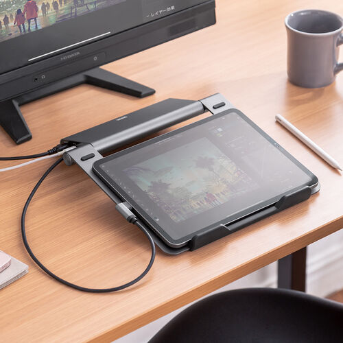 ドッキングステーション（タイプCハブ・USBハブ・Type-C・スタンド一体型・ノートパソコンスタンド対応・4K/60Hz対応・HDMI・PD100W・有線LAN） VGA019 サンワサプライ