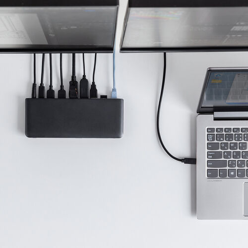 ドッキングステーション（USBハブ・タイプCハブ・HDMI・4K/60Hz対応・3画面出力対応・DisplayPort・PD100W・有線LAN・専用AC付属・薄型） VGA020