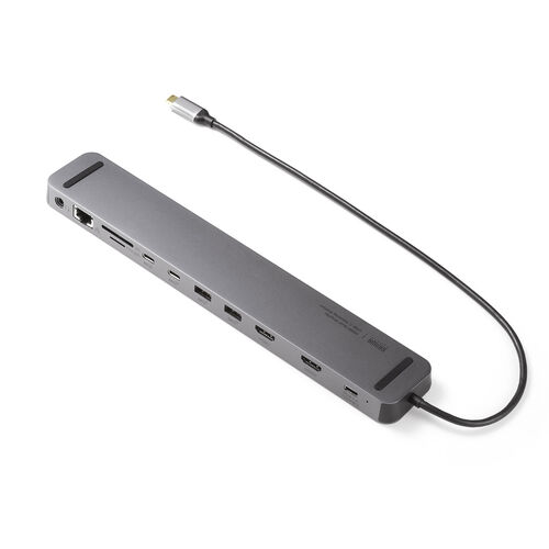 10 in 1 USB Cドッキングステーション USB Cハブ 二つHDMI Amazon | DOCKCASE Explorer Edition 10-in-1 USB Cハブ