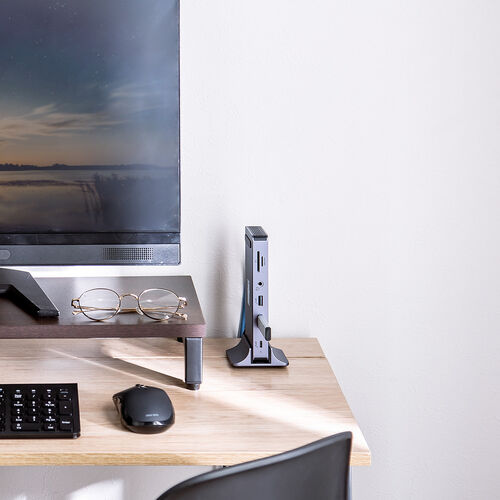 ドッキングステーション（タイプCハブ・HDMI・2画面出力対応・USB-C接続・縦型スタンド付き・4K/60Hz対応・アルミ製） VGA025